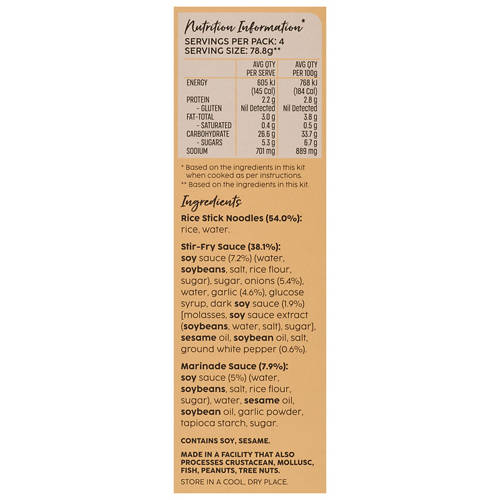 Nutrients 1, Pad See Ew Meal Kit 315g
