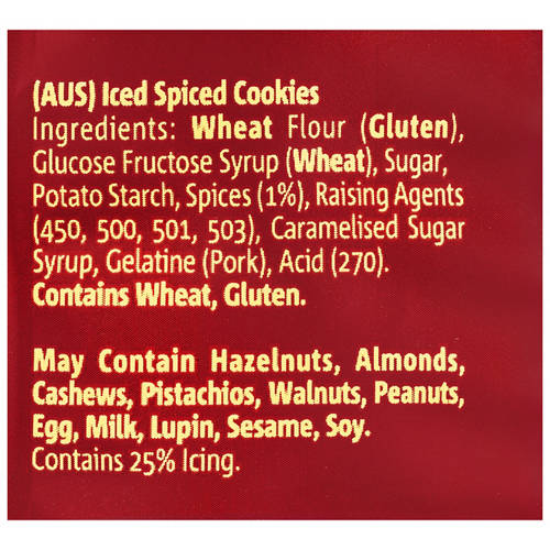 Ingredients 1, Pfeffernusse Soft Gingerbread Cookies 200g
