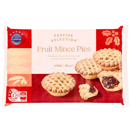 Front shot 2, Fruit Mince Pies 6 Pack 360g