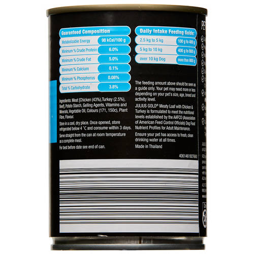 Front shot 3, Meaty Loaf with Chicken and Turkey Flavour Dog Food 400g