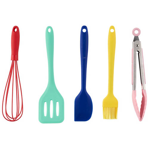 Front shot 2, Silicone Mini Utensil 5 Piece Set