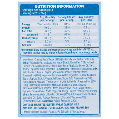 Nutrients 1, Chicken & Bacon Mac & Cheese 1.1kg