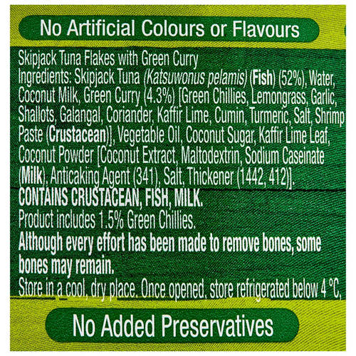 Ingredients 1, Flavoured Tuna 95g - Green Curry