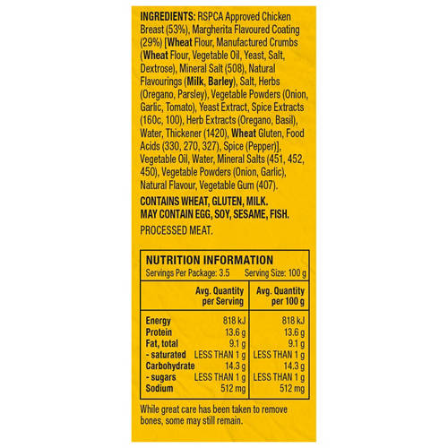 Nutrients 1, Chicken Margherita Bites 350g