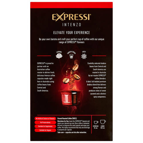 Front shot 3, Coffee Capsules Intenzo 16 Pack 124g