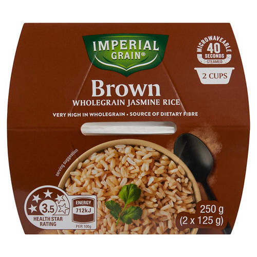 Front shot 2, Microwave Brown Rice Cups 2 pack (2 x 125g) 250g