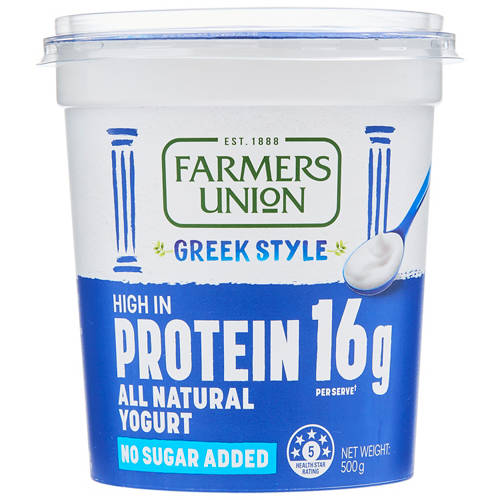 Front shot 2, Greek Style Protein Yoghurt 500g
