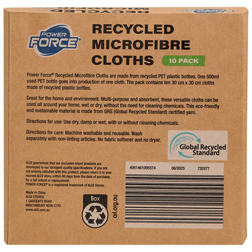 Front shot 3, Recycled Microfibre Cloths Mixed 10 Pack