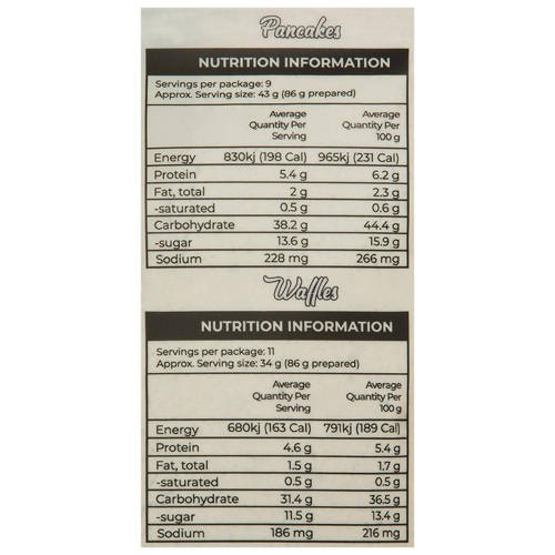 Nutrients 1, Pancake and Waffle Mix Cinnamon Bun Flavour 400g