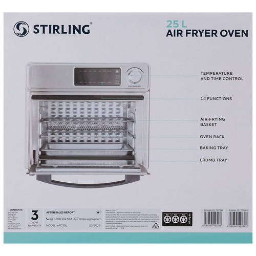 Front shot 4, 25L Airfryer Oven