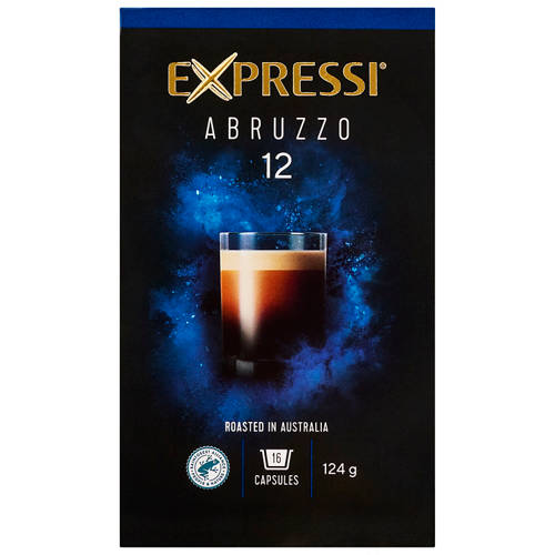Front shot 2, Coffee Capsules Abruzzo 16 pack 124g
