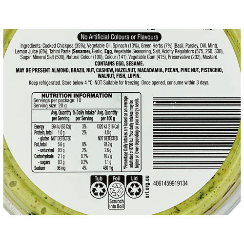 Nutrients 1, Green Goddess Dip 200g