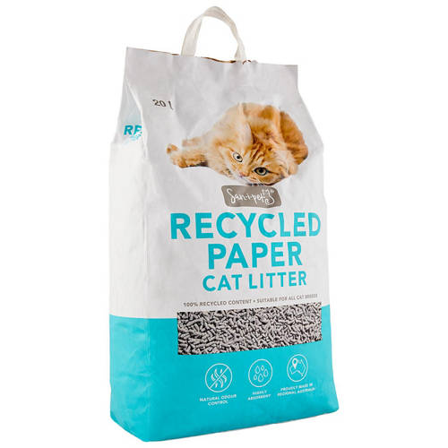 Recycled Paper Cat Litter 20L Product Image Front shot 01