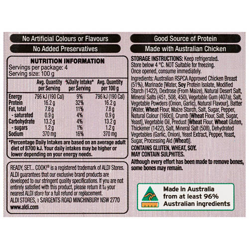 Nutrients 1, RSPCA Approved Crumbed Chicken Tenders Original 400g