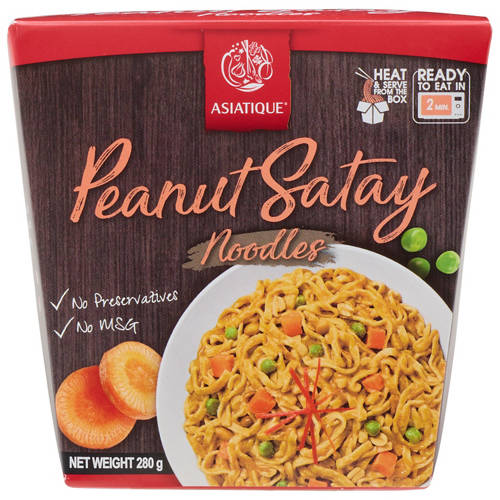 Front shot 2, Peanut Satay Noodle Box 280g