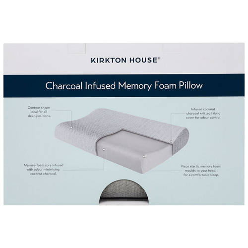Front shot 3, Charcoal Infused Memory Foam Pillow