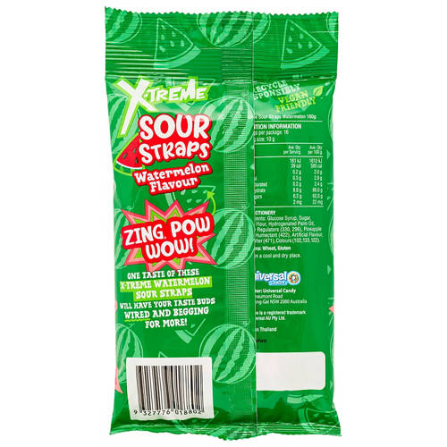 Front shot 2, Sour Straps Strawberry Flavour 160g