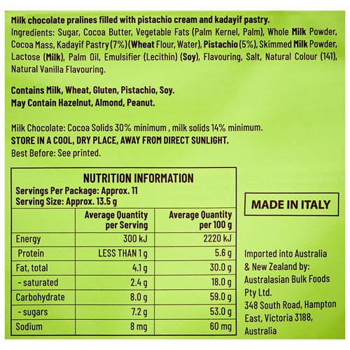 Nutrients 1, Dubai Style Chocolate Bites 150g