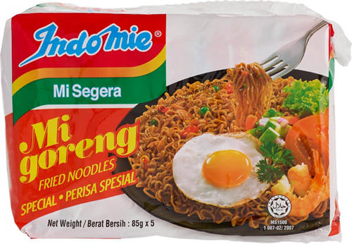 Front shot 2, Indomie Mi Goreng Instant Noodles 5 x 85g