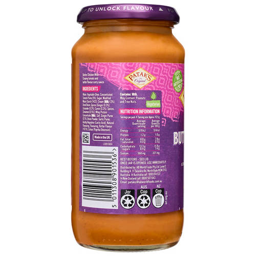Front shot 3, Butter Chicken Simmer Sauce 450g