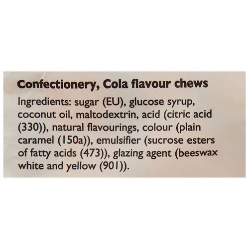 Ingredients 1, Cola Chews 200g