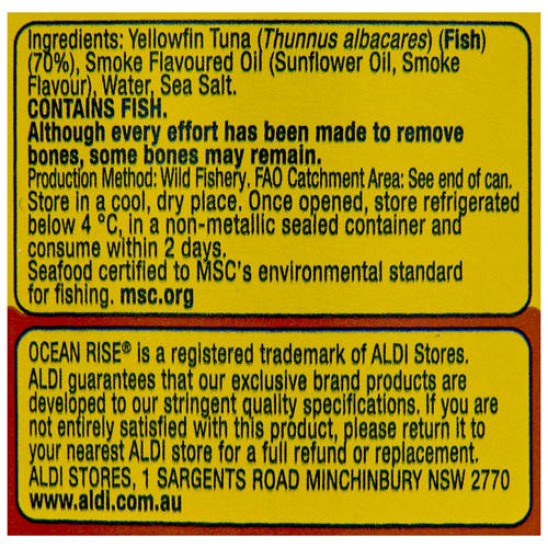 Ingredients 1, Yellowfin Tuna Chunks in Smoked Flavour 95g
