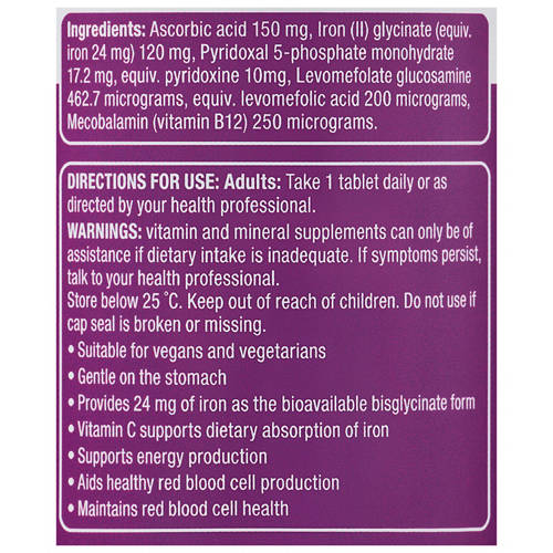 Front shot 3, Iron Tablets 30 Pack