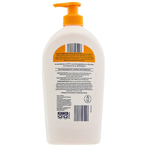 Front shot 2, Body Wash Milk & Honey 1L