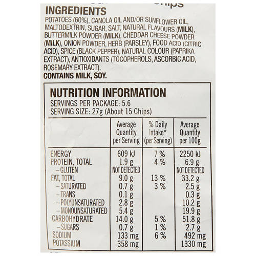 Nutrients 1, Crinkle Cut Cheese & Pickles 150g