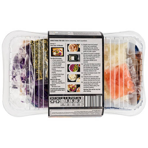 Front shot 2, Smoked Salmon Poke Bowl Meal Kit 610g