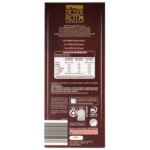 Front shot 2, Finest Dark 90% Cocoa Chocolate 5 Pack 125g