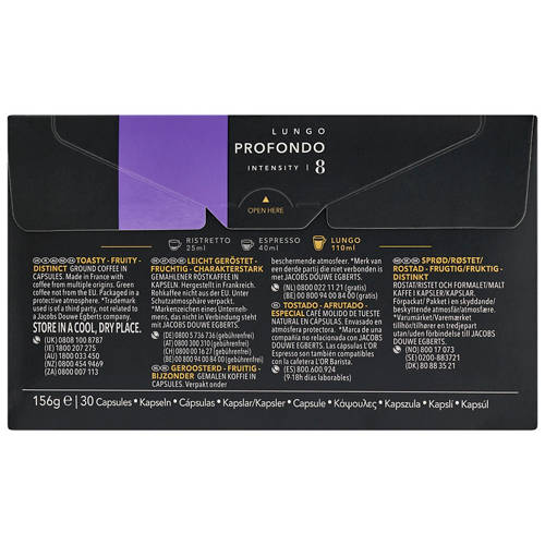 Front shot 3, Coffee Capsules Profondo 30 Pack