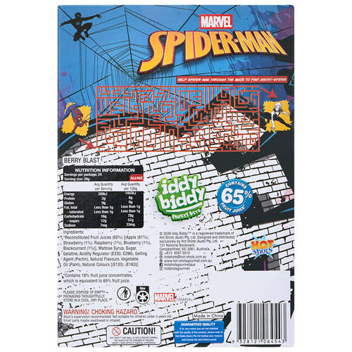 Front shot 3, Assorted Fruit Snacks Spiderman 24 Pack 480g
