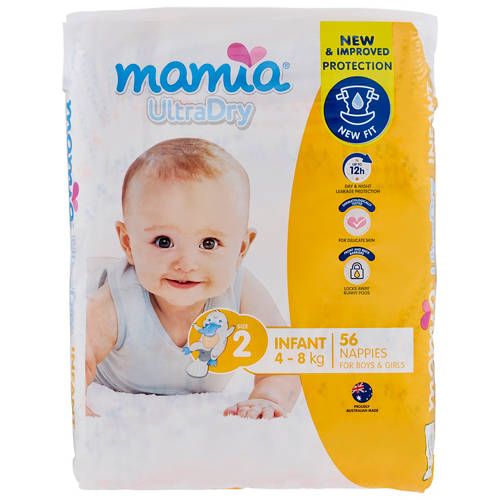 Front shot 2, Size 2 Nappies 4-8kg 56pk