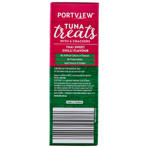 Front shot 3, Thai Sweet Chilli Flavour Tuna Treats with Crackers 112g