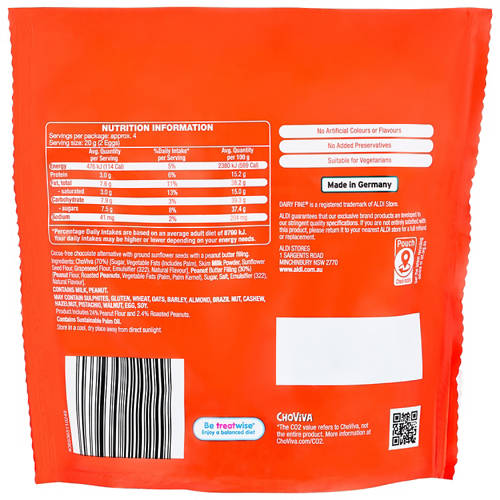 Front shot 2, Peanut Butter Choviva Mini Eggs 90g