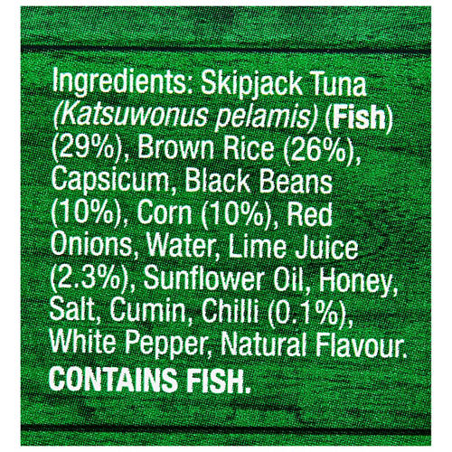 Ingredients 1, Tuna Power Bowl Magnesium 170g