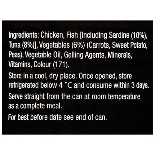 Ingredients 1, Meaty Loaf with Sardines Tuna and Vegetable Flavour Dog Food 400g