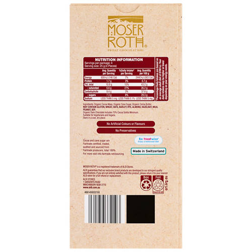 Front shot 2, Organic 70% Cocoa Dark Chocolate 100g