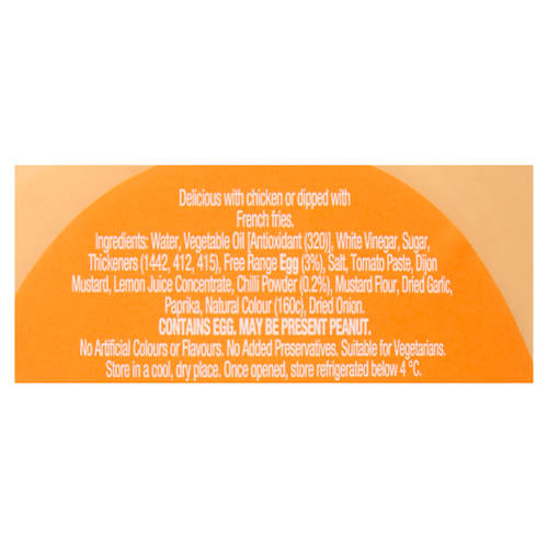 Ingredients 1, Creamy Mild Chilli Mayonnaise 252g