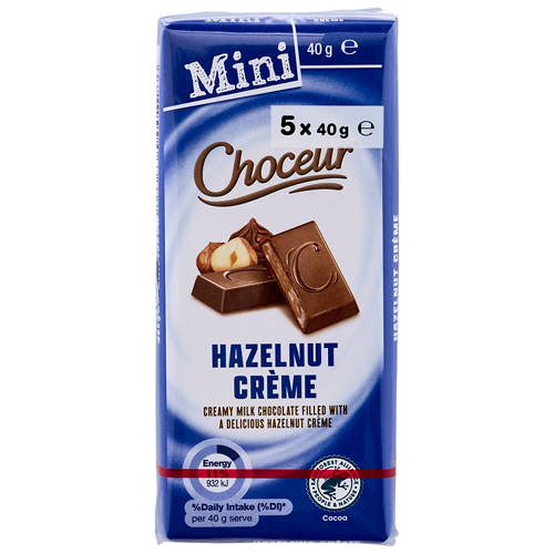 Front shot 2, Mini Hazelnut Bars 5 Pack 200g