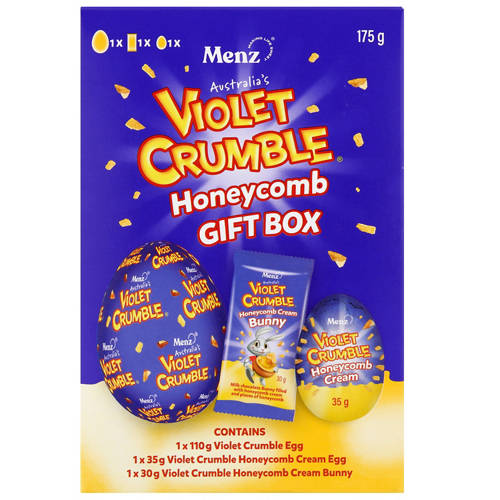 Front shot 2, Violet Crumble Honeycomb Gift Box 175g