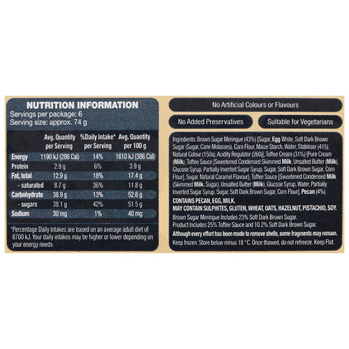 Nutrients 1, Marbled Toffee and Pecan Roulade 445g