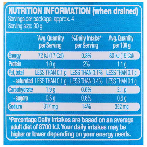Nutrients 1, Sauerkraut 550g
