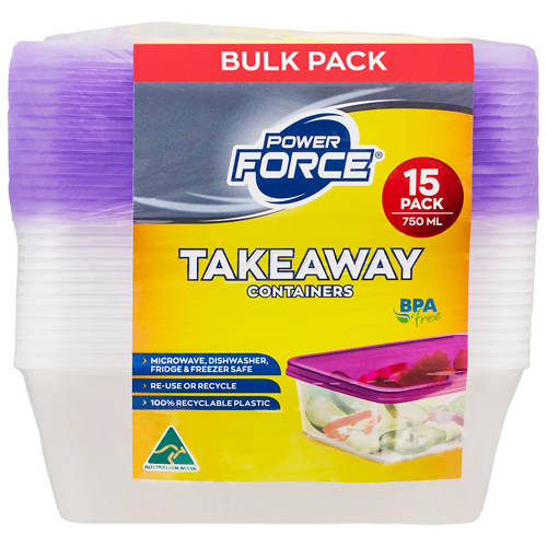 Front shot 2, Takeaway Containers 15 Pack