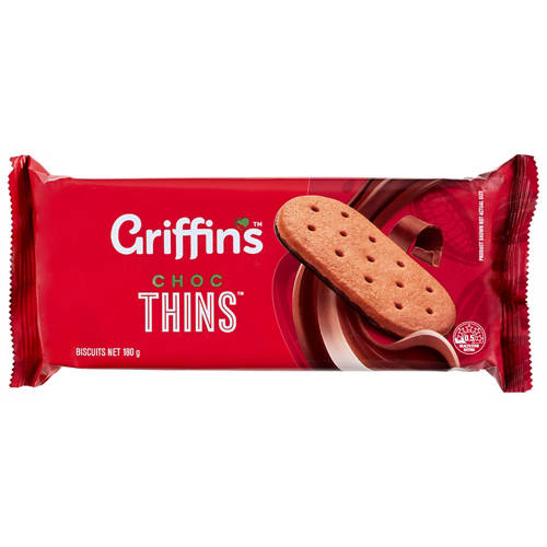 Front shot 2, Griffin's Choc Thins Biscuits 180g