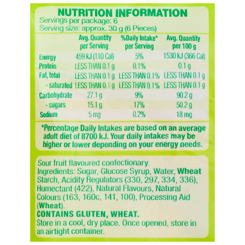 Nutrients 1, Sour Babies 180g