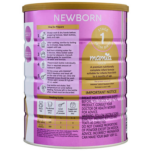 Front shot 3, Newborn Stage 1 - Formula 900g