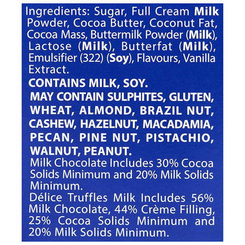 Ingredients 1, Milk Chocolate Truffles 200g