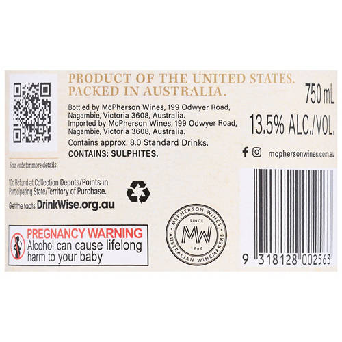 Nutrients 1, California Chardonnay 750ml